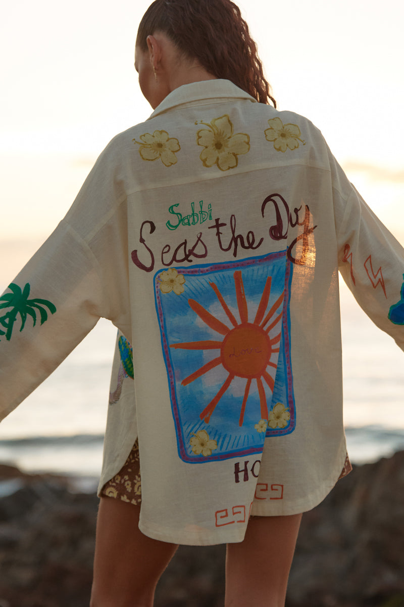 The Don Julio Seas the Day Shirt, Cream