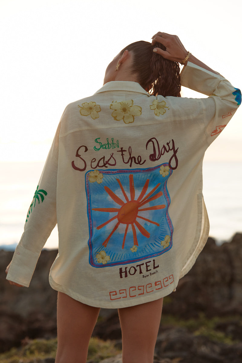 The Don Julio Seas the Day Shirt, Cream