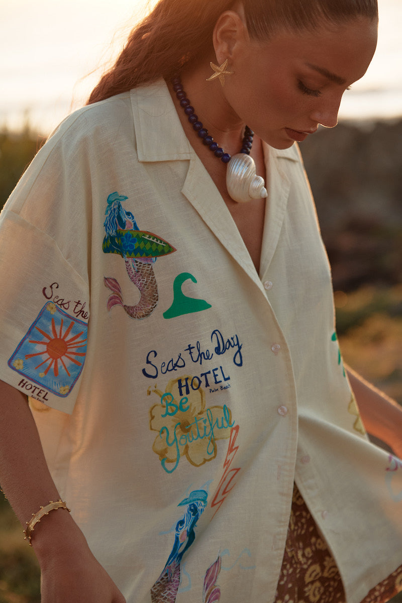 The Patron Seas the Day Shirt, Cream