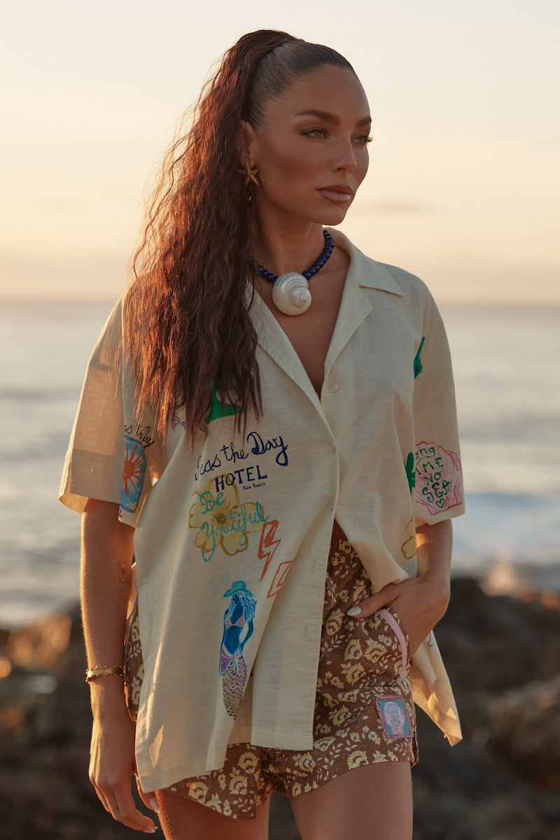 The Patron Seas the Day Shirt, Cream