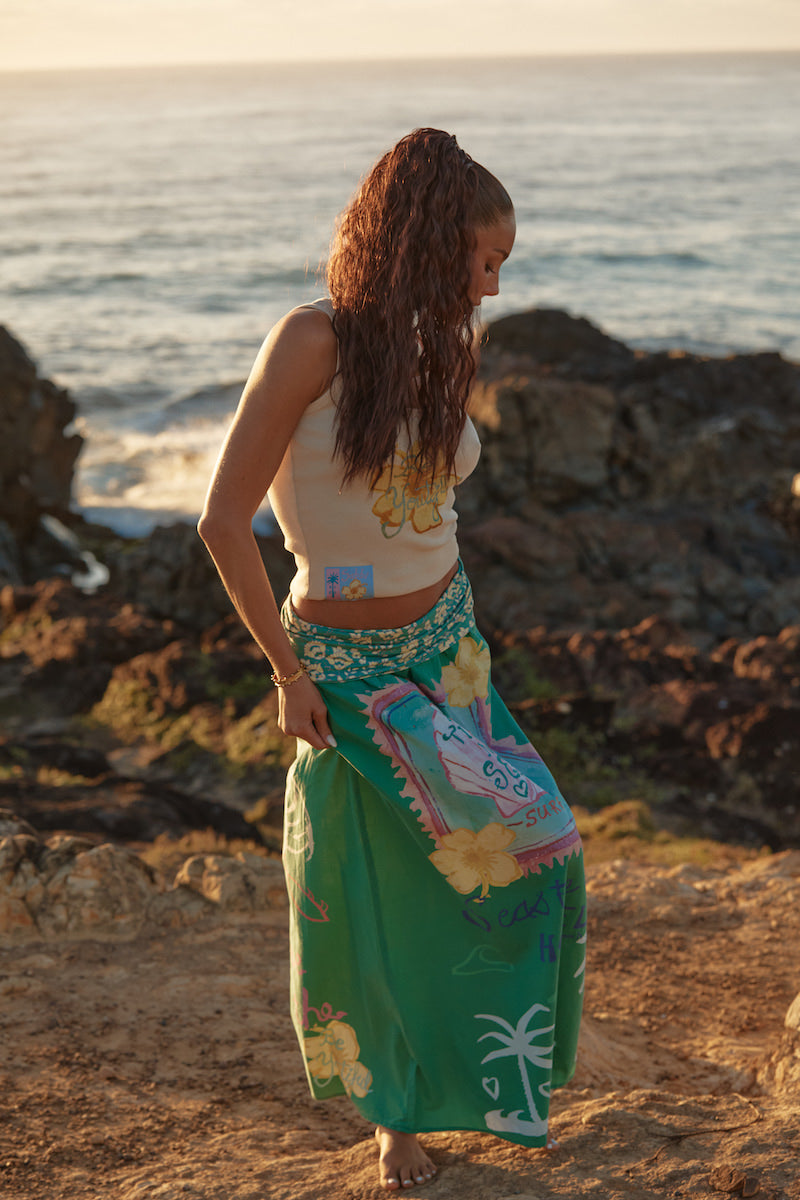 The Maxi Seas the Day Skirt, Green