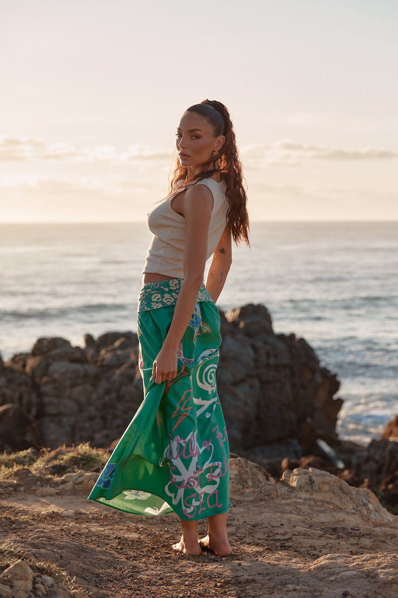The Maxi Seas the Day Skirt, Green