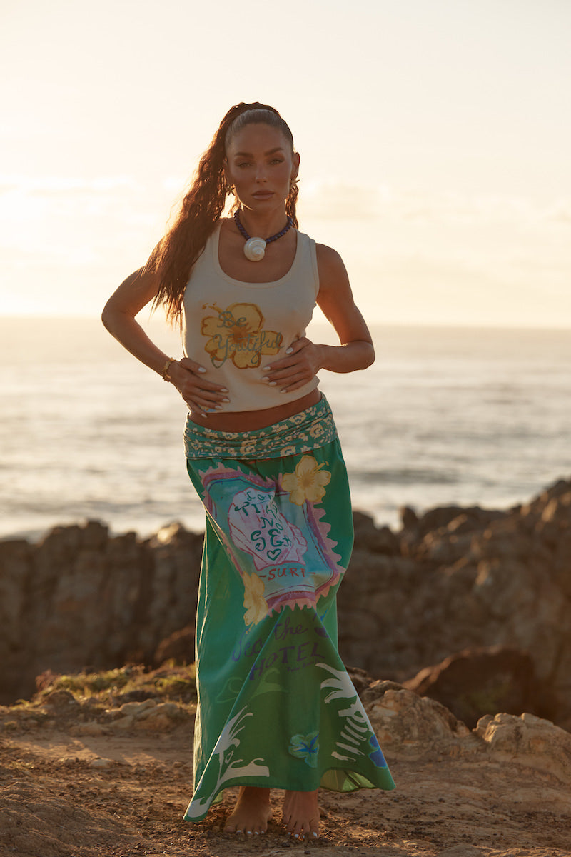 The Maxi Seas the Day Skirt, Green