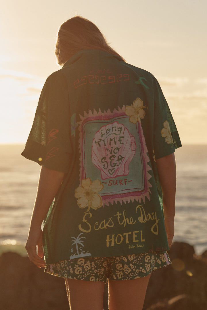 The Don Julio Seas The Day Shirt | Blue & Green Stripe