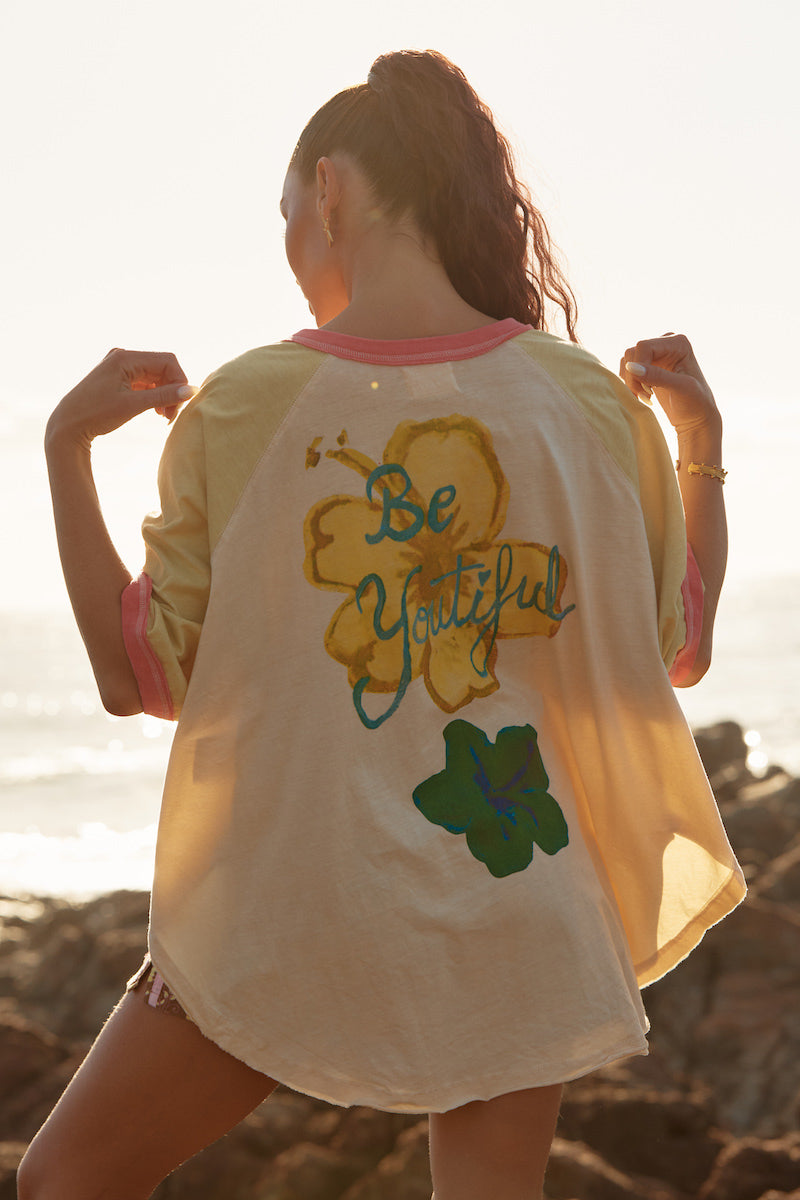 The Seas the Day Raglan Tee, Mustard