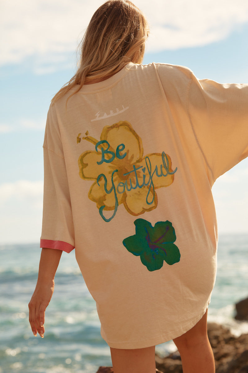 The Oversize Seas the Day Hotel Tee, Sand