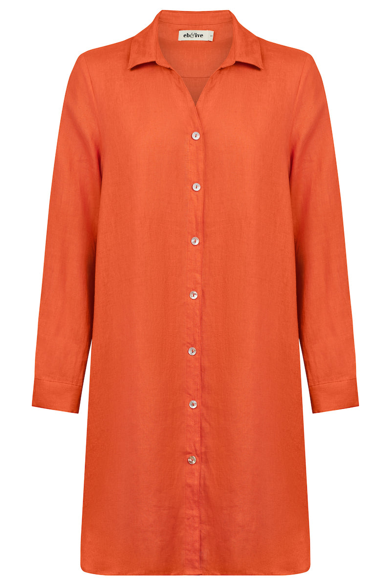 Miramar Shirt Dress, Coral