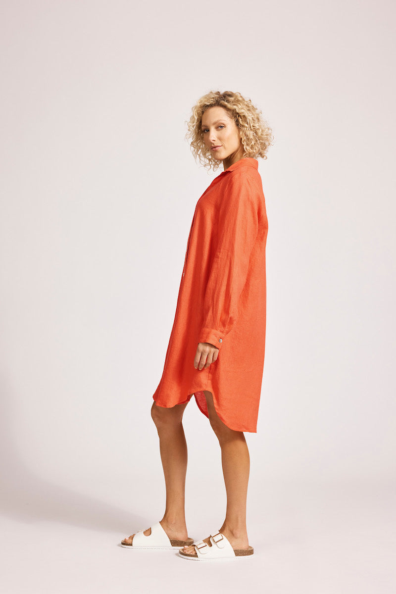 Miramar Shirt Dress, Coral