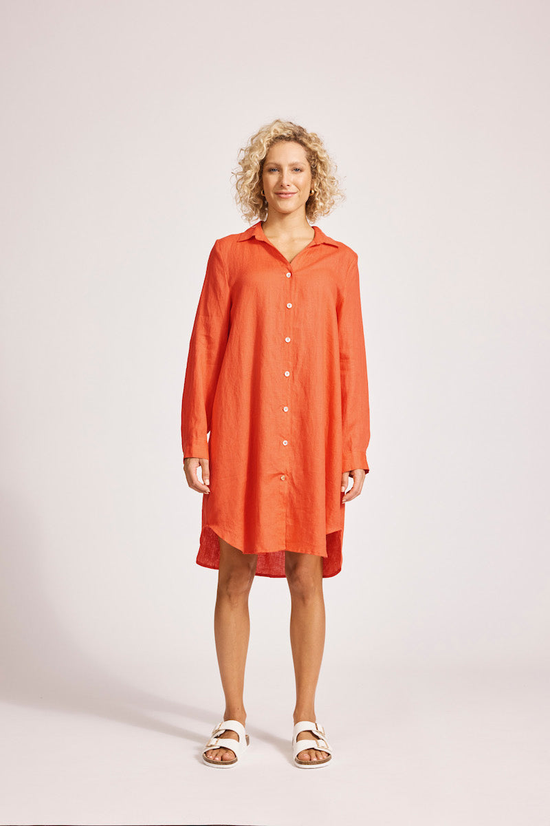 Miramar Shirt Dress, Coral
