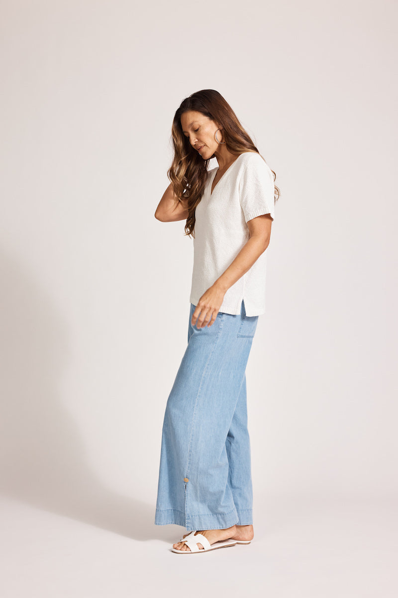 Artemis Knit Top, White