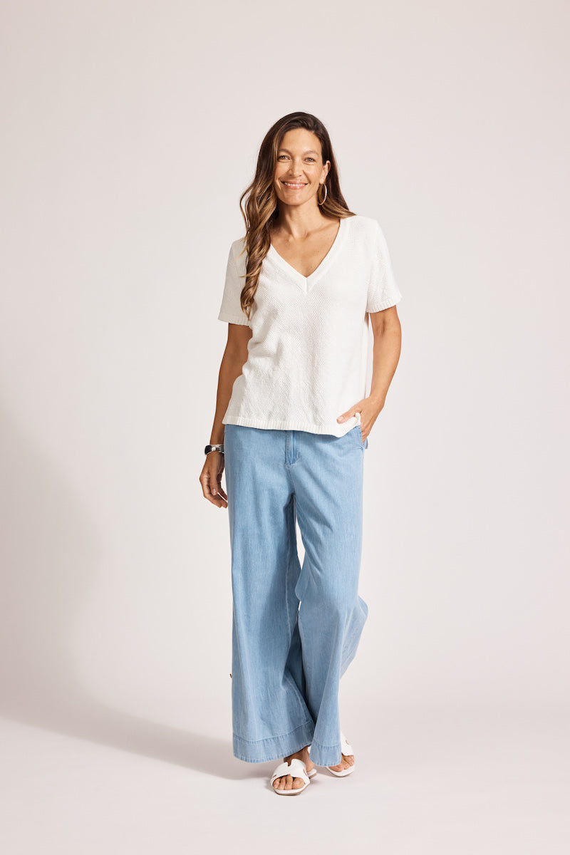 Artemis Knit Top, White