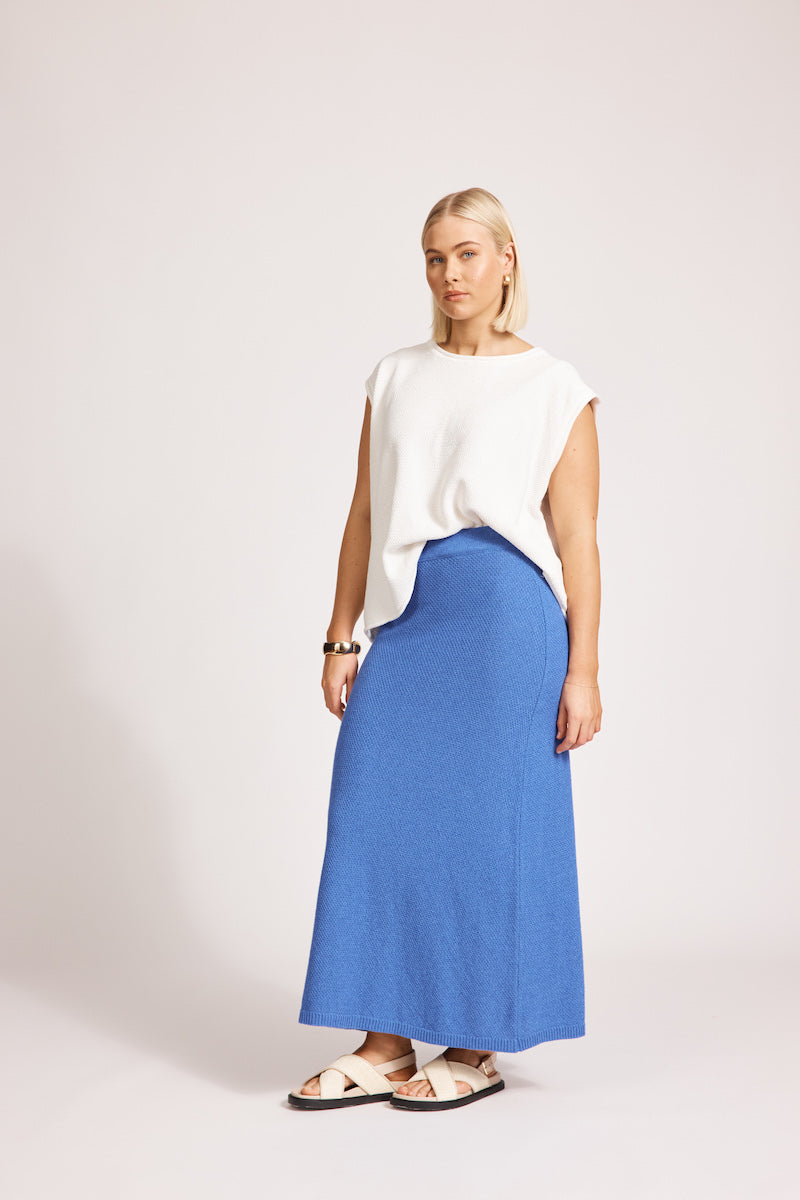 Artemis Knit Skirt, Aegean