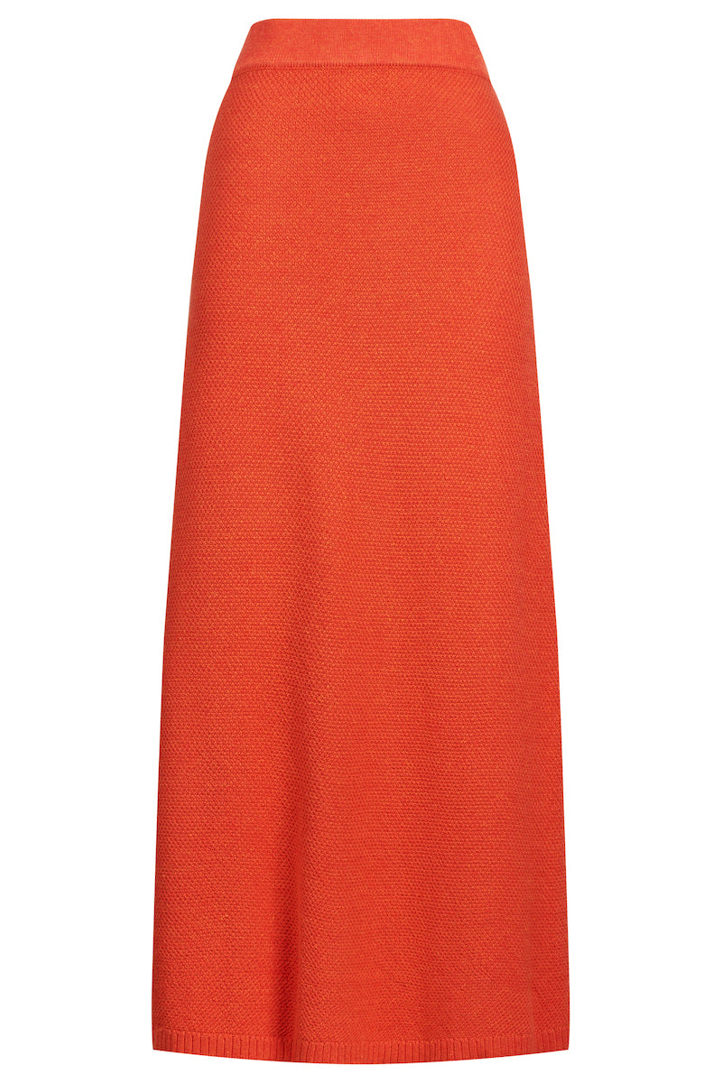 Artemis Knit Skirt, Coral