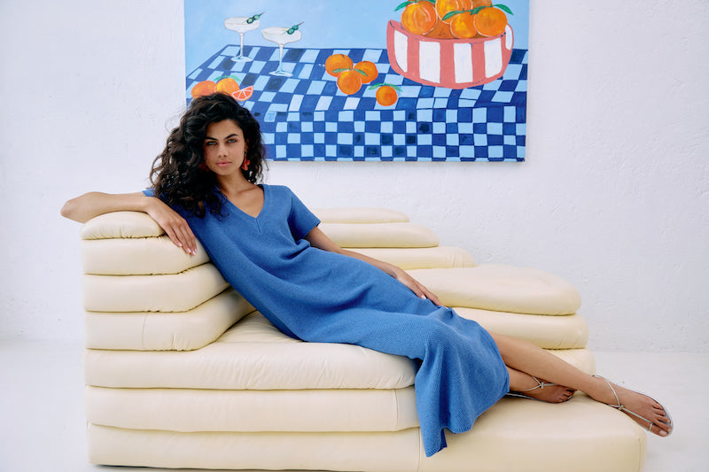 Artemis Knit Dress, Aegean