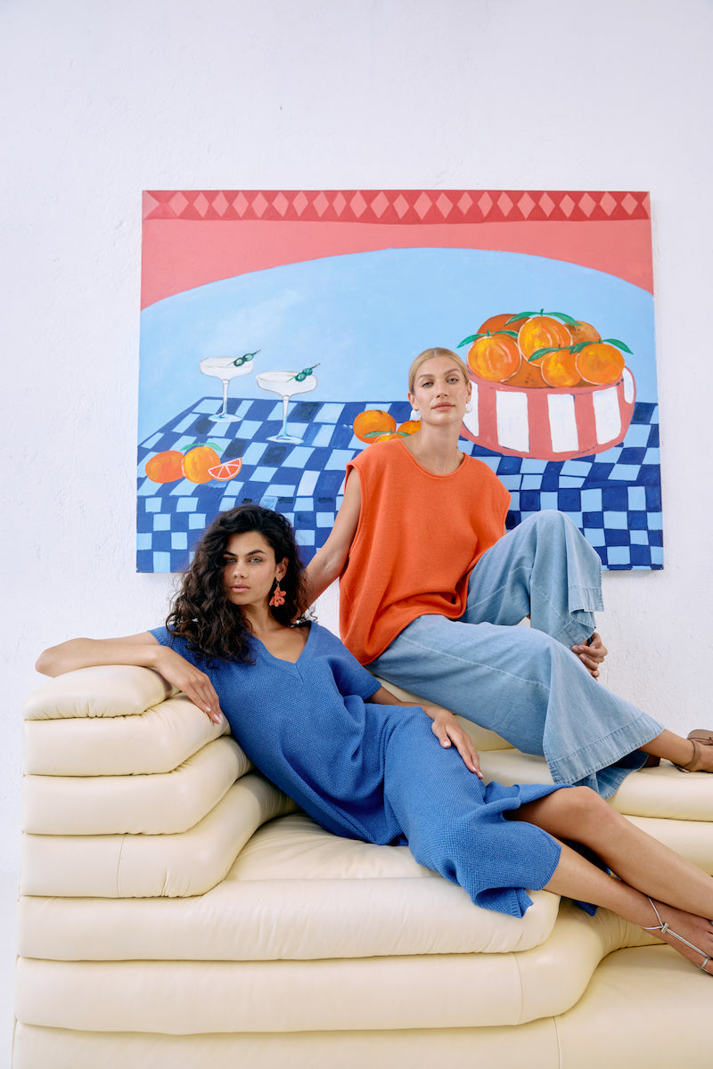 Artemis Knit Dress, Aegean