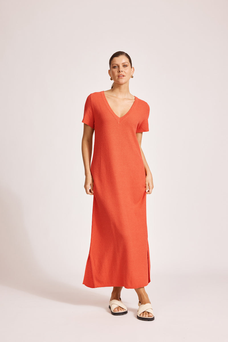 Artemis Knit Dress, Coral