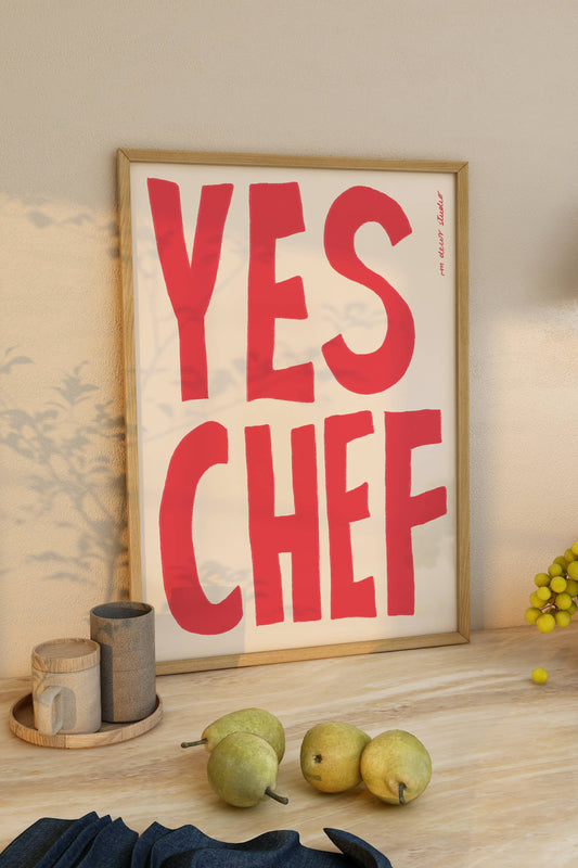 Yes Chef Art Print