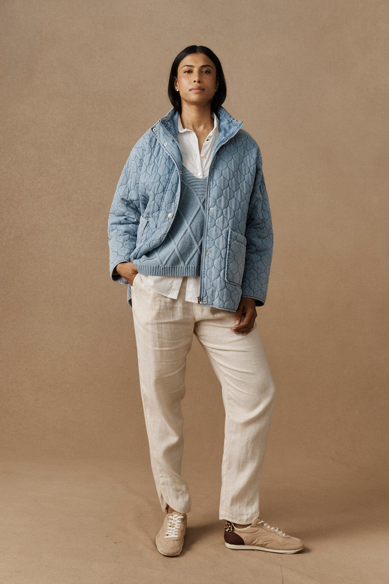 Sansi Quilted Jacket, Denim