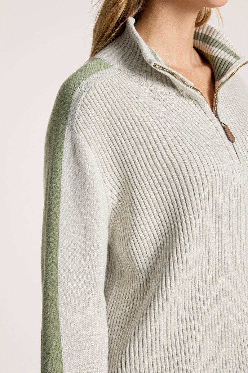 Liora Zip Jumper, Sage