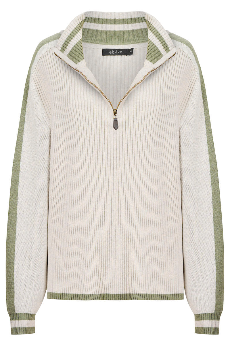 Liora Zip Jumper, Sage