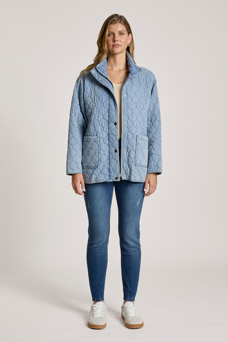 Sansi Quilted Jacket, Denim