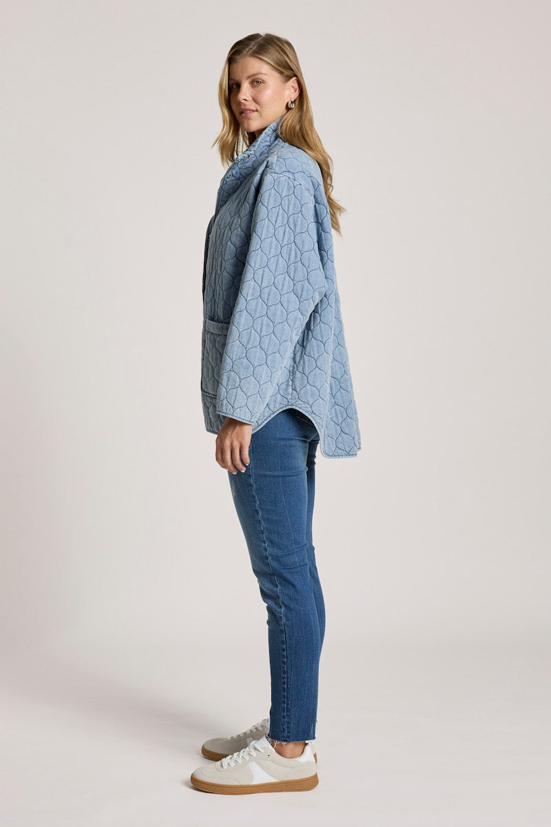Sansi Quilted Jacket, Denim