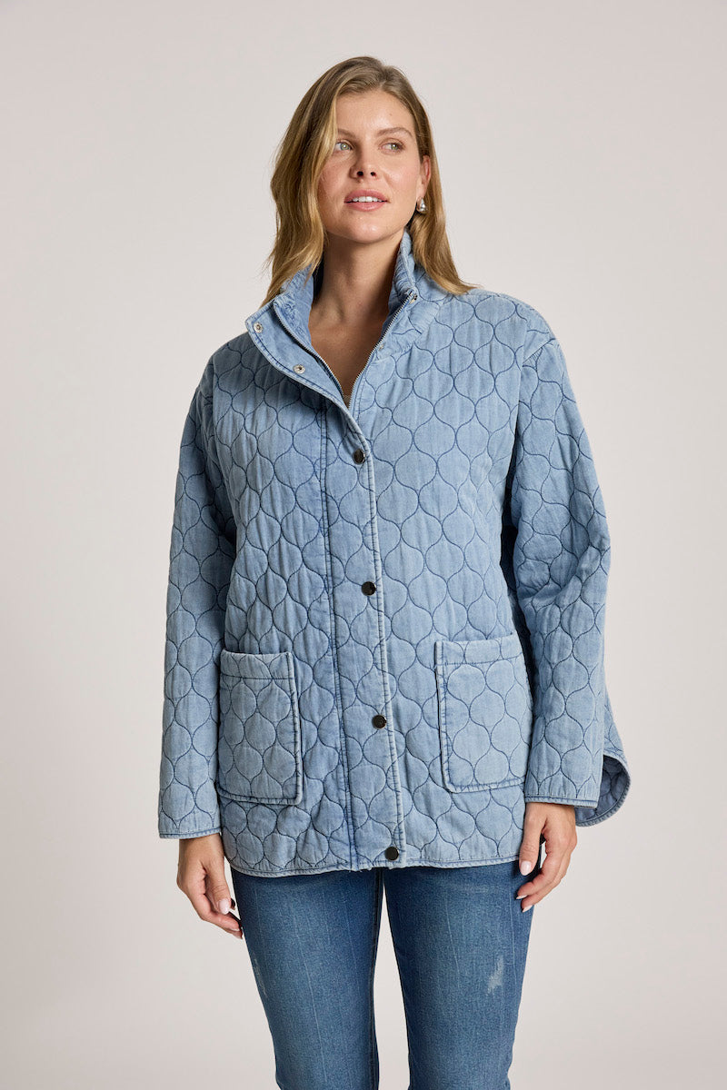 Sansi Quilted Jacket, Denim