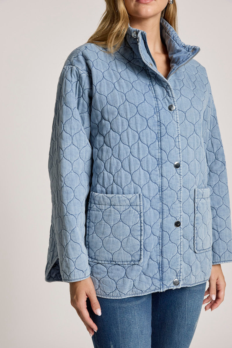 Sansi Quilted Jacket, Denim