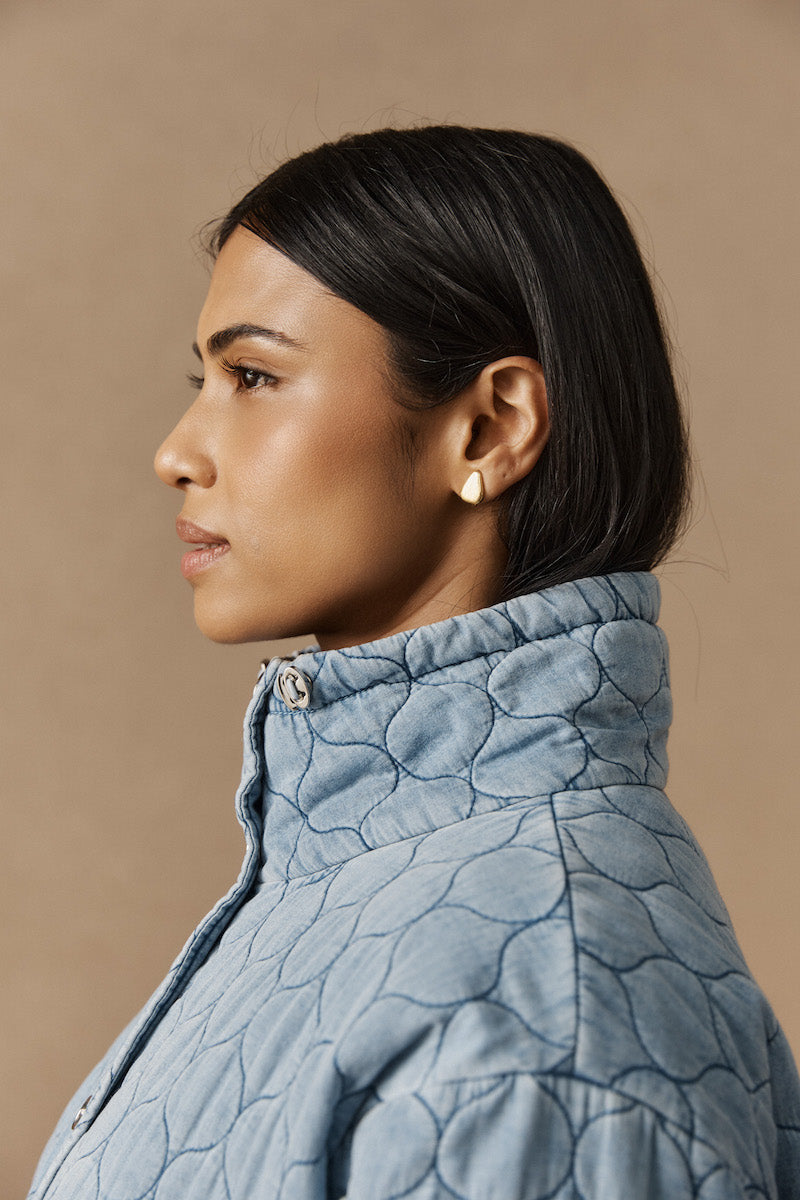 Sansi Quilted Jacket, Denim