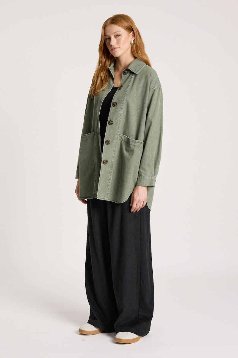 Bodhi Denim Jacket, Olive