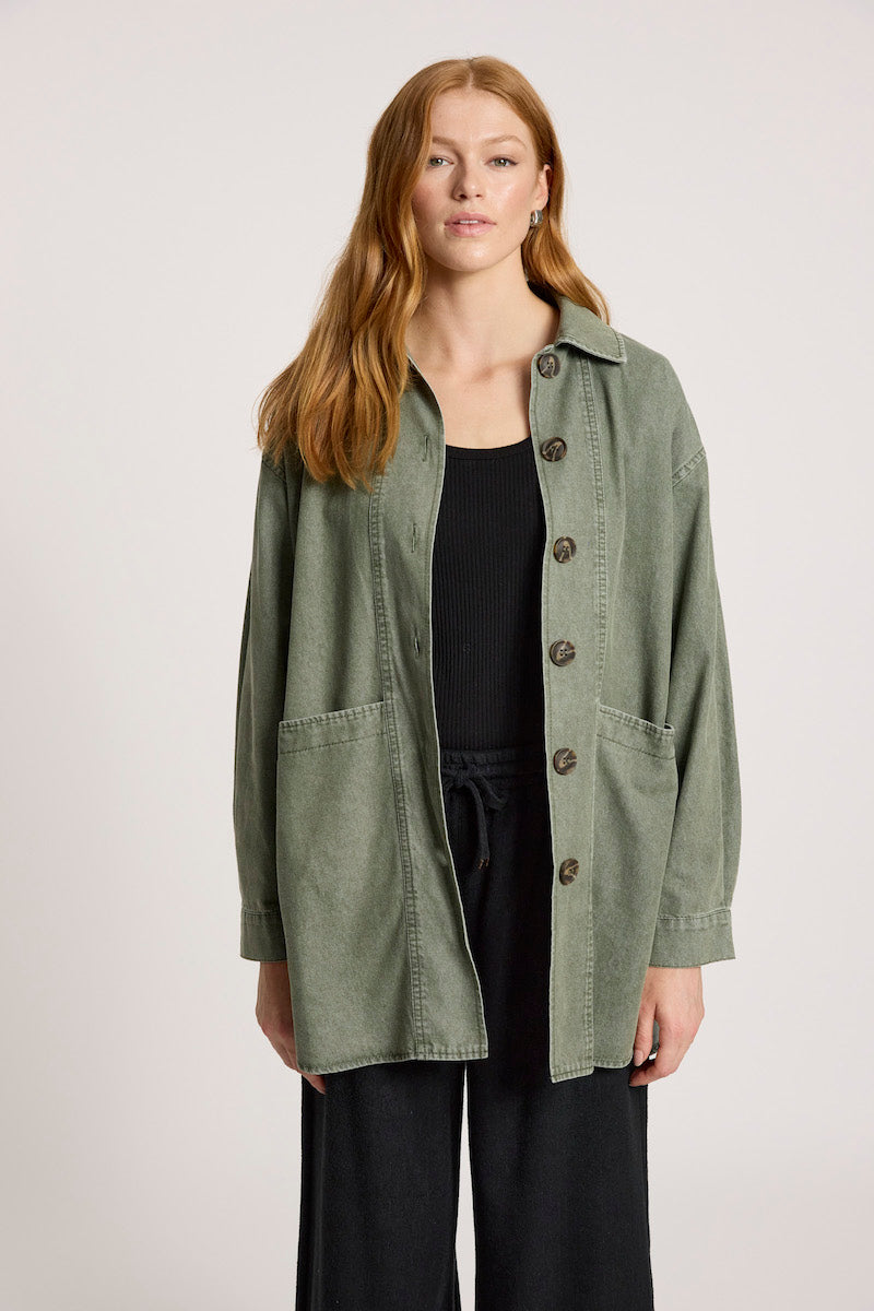 Bodhi Denim Jacket, Olive