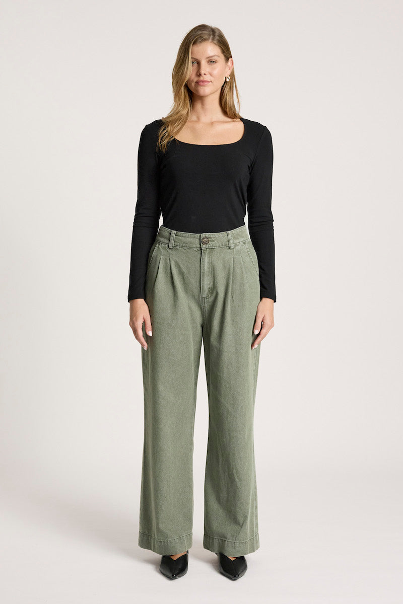 Bodhi Denim Pant, Olive