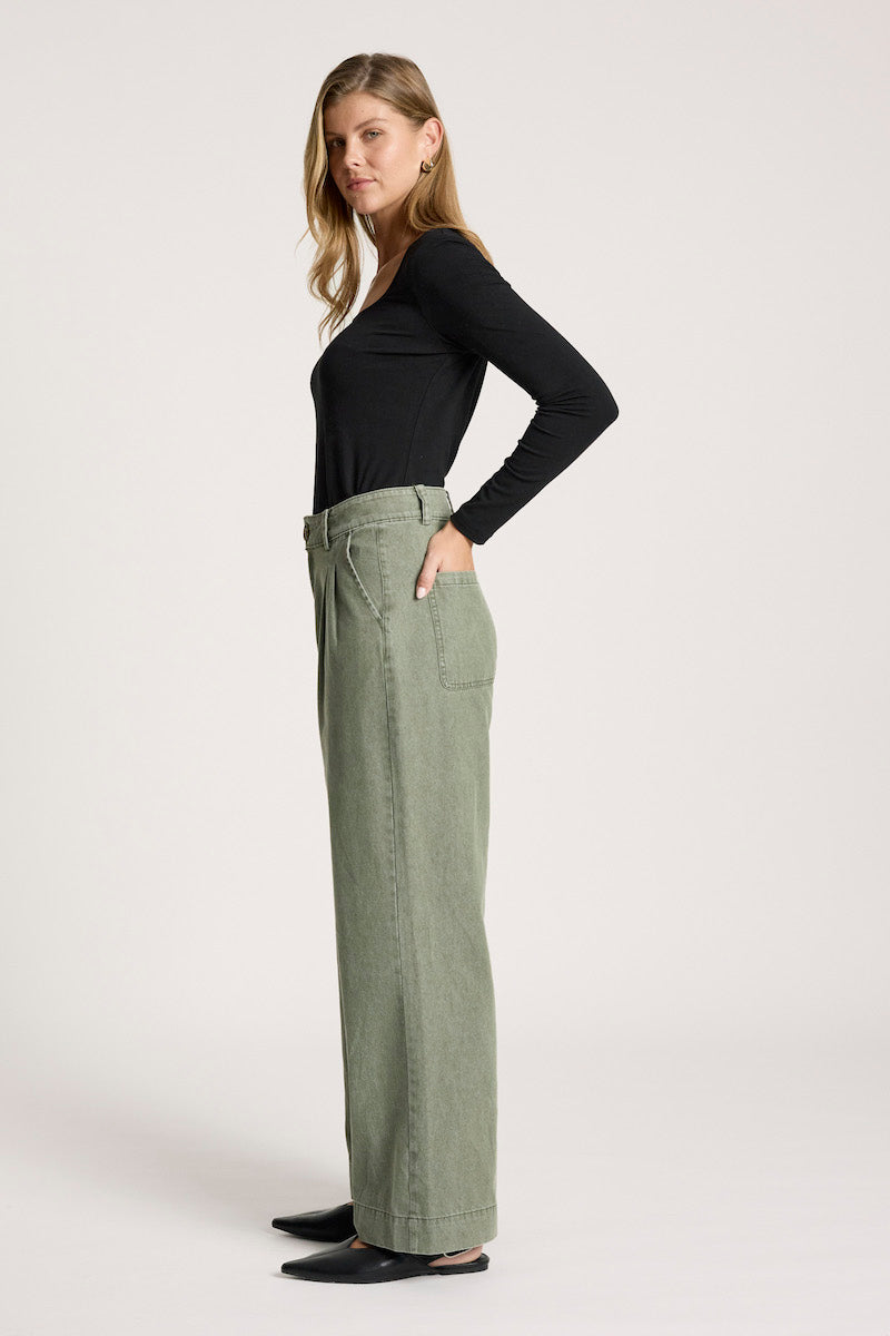 Bodhi Denim Pant, Olive