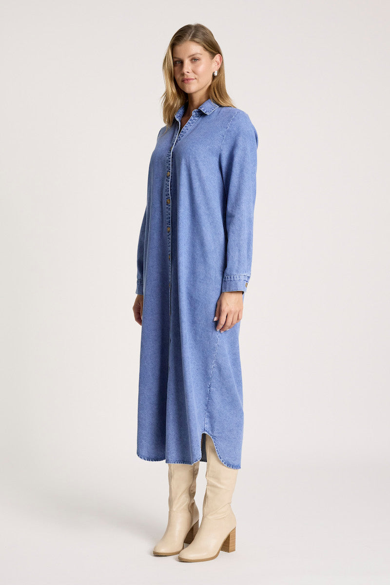 Bodhi Denim Shirt Dress, Denim