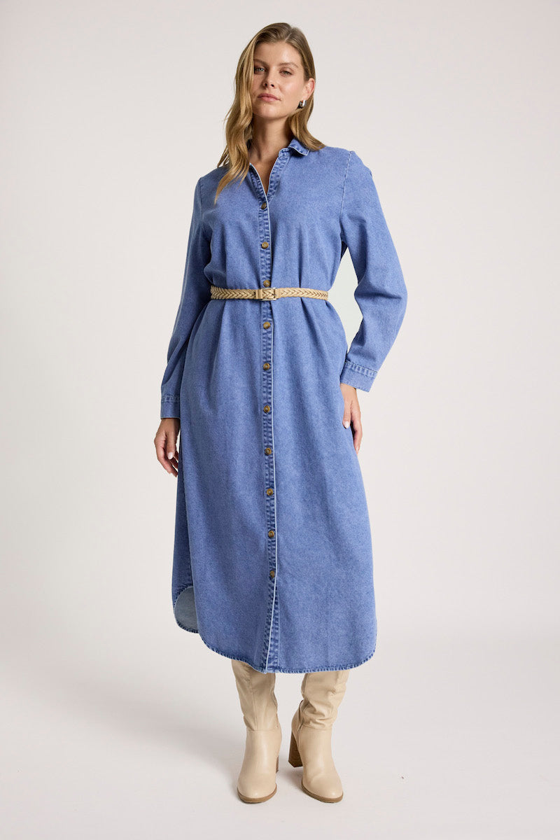 Bodhi Denim Shirt Dress, Denim