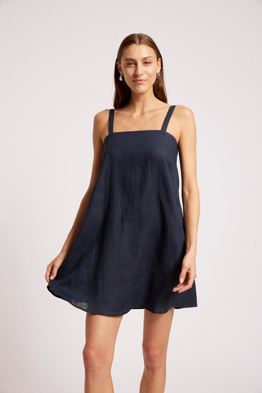 Cove Tank Dress, Indigo