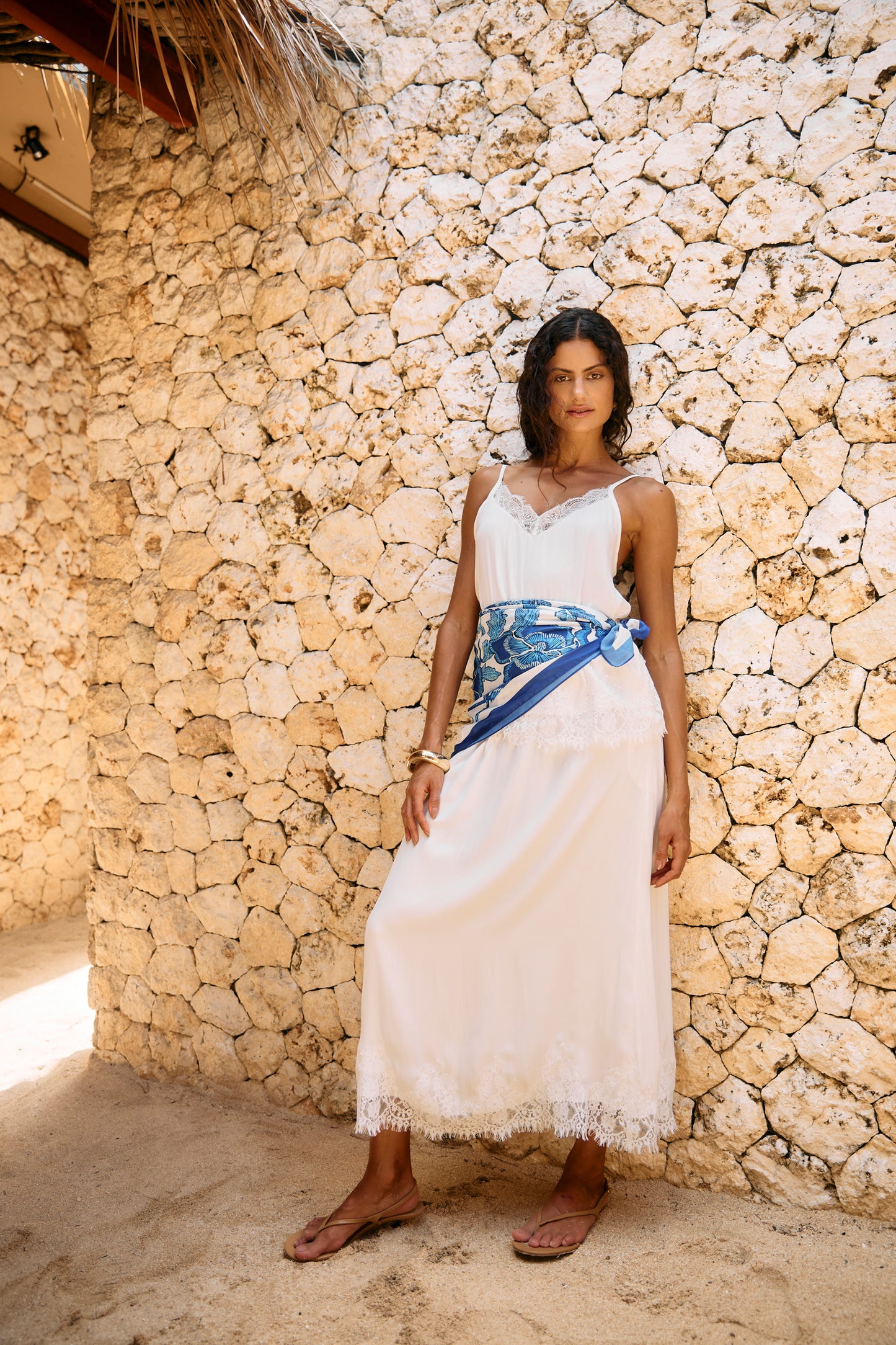 Drift Lace Skirt, White