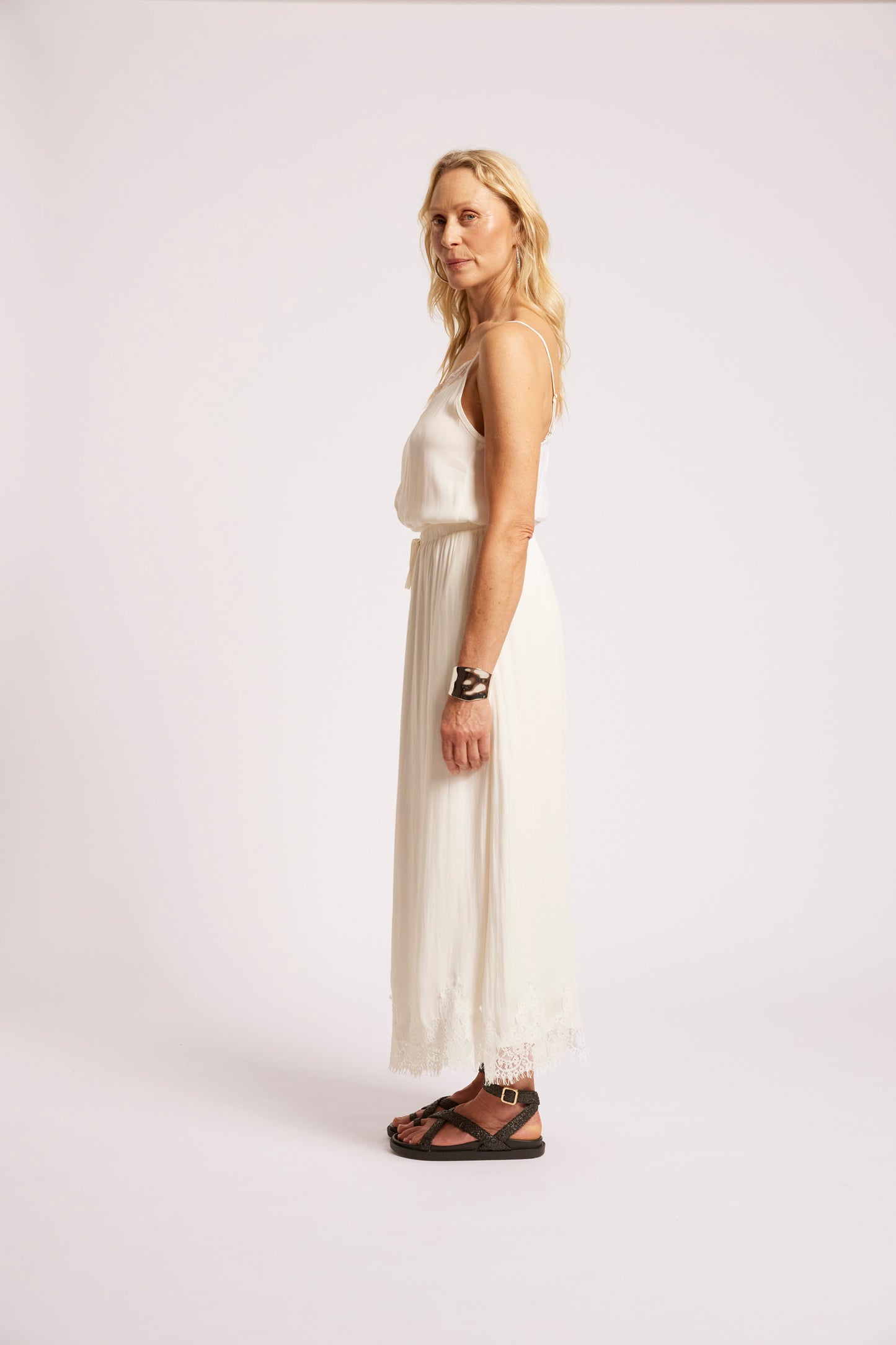 Drift Lace Skirt, White