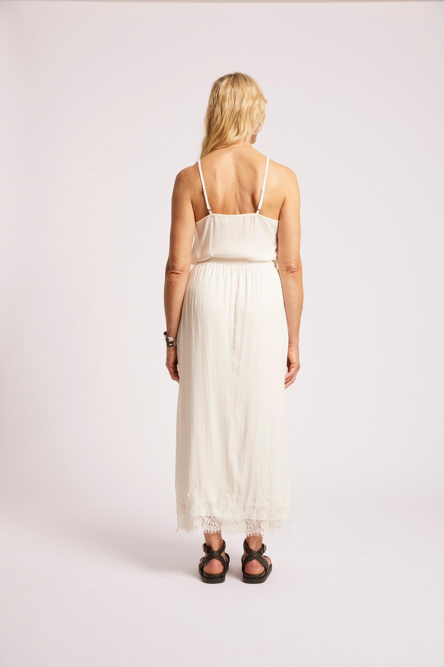 Drift Lace Skirt, White