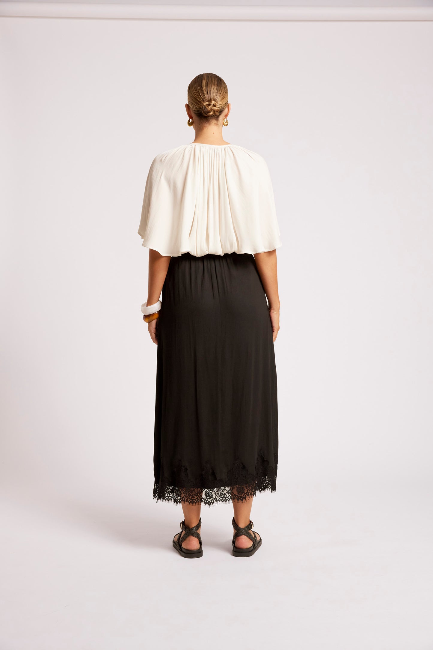Drift Lace Skirt, Black
