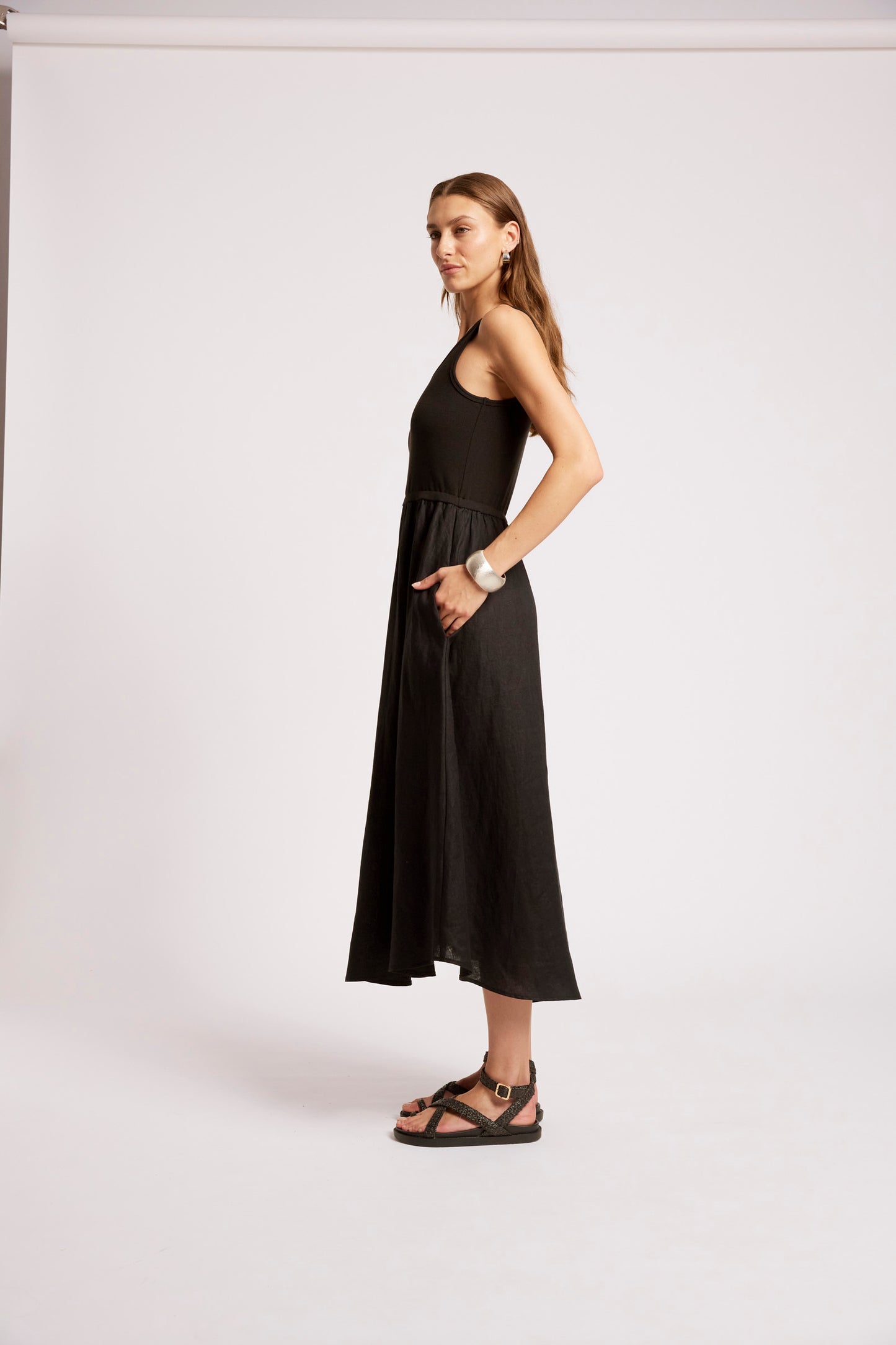 Maris Tank Maxi Dress, Black