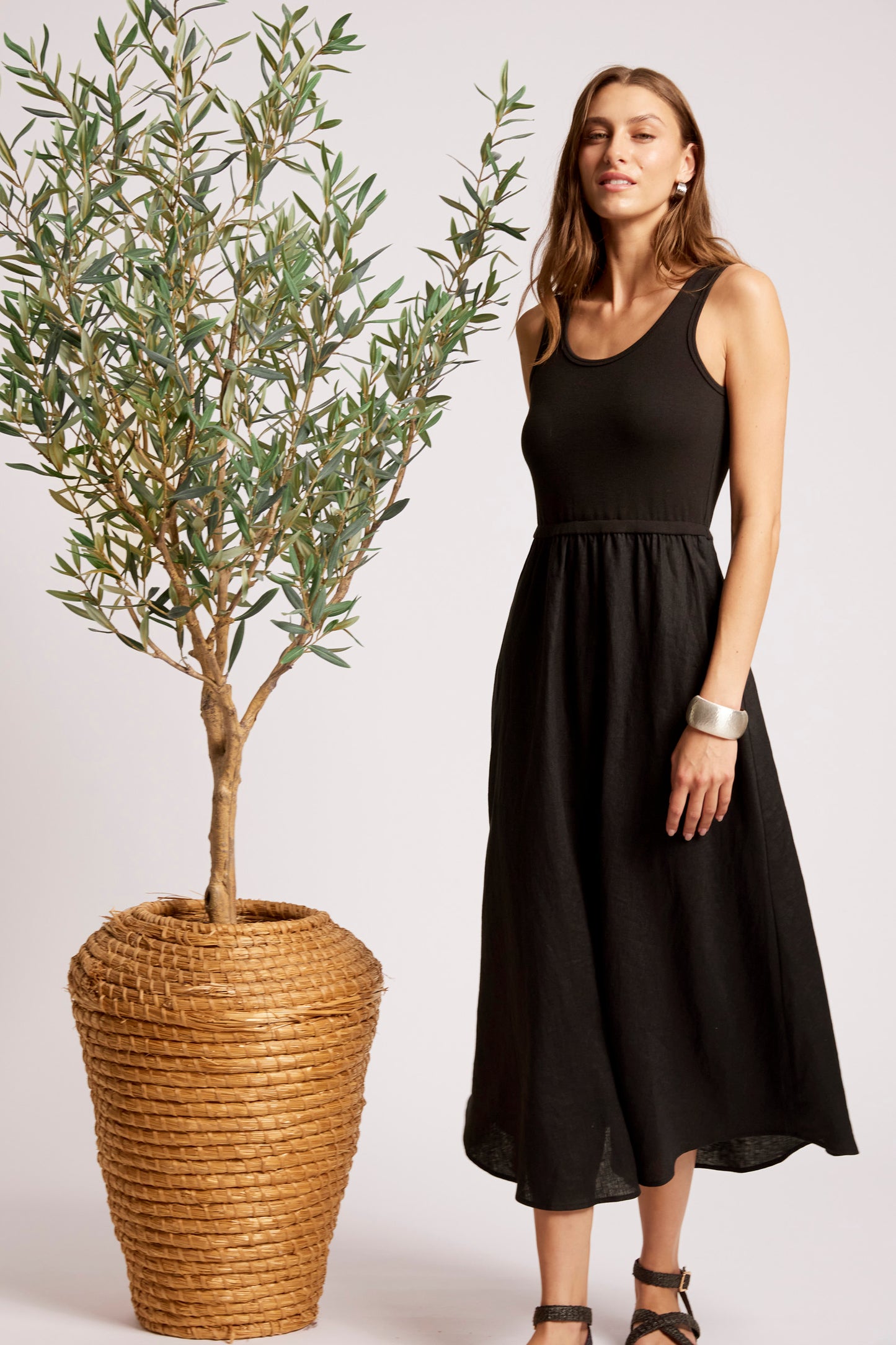 Maris Tank Maxi Dress, Black