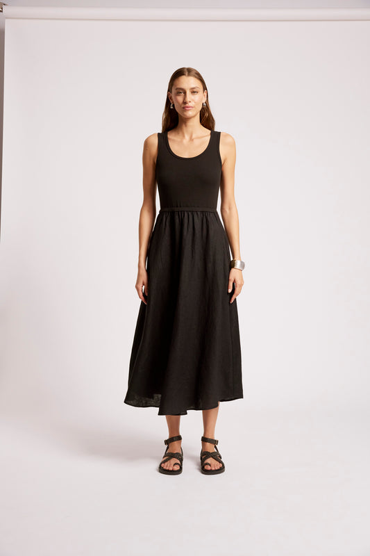 Maris Tank Maxi Dress, Black