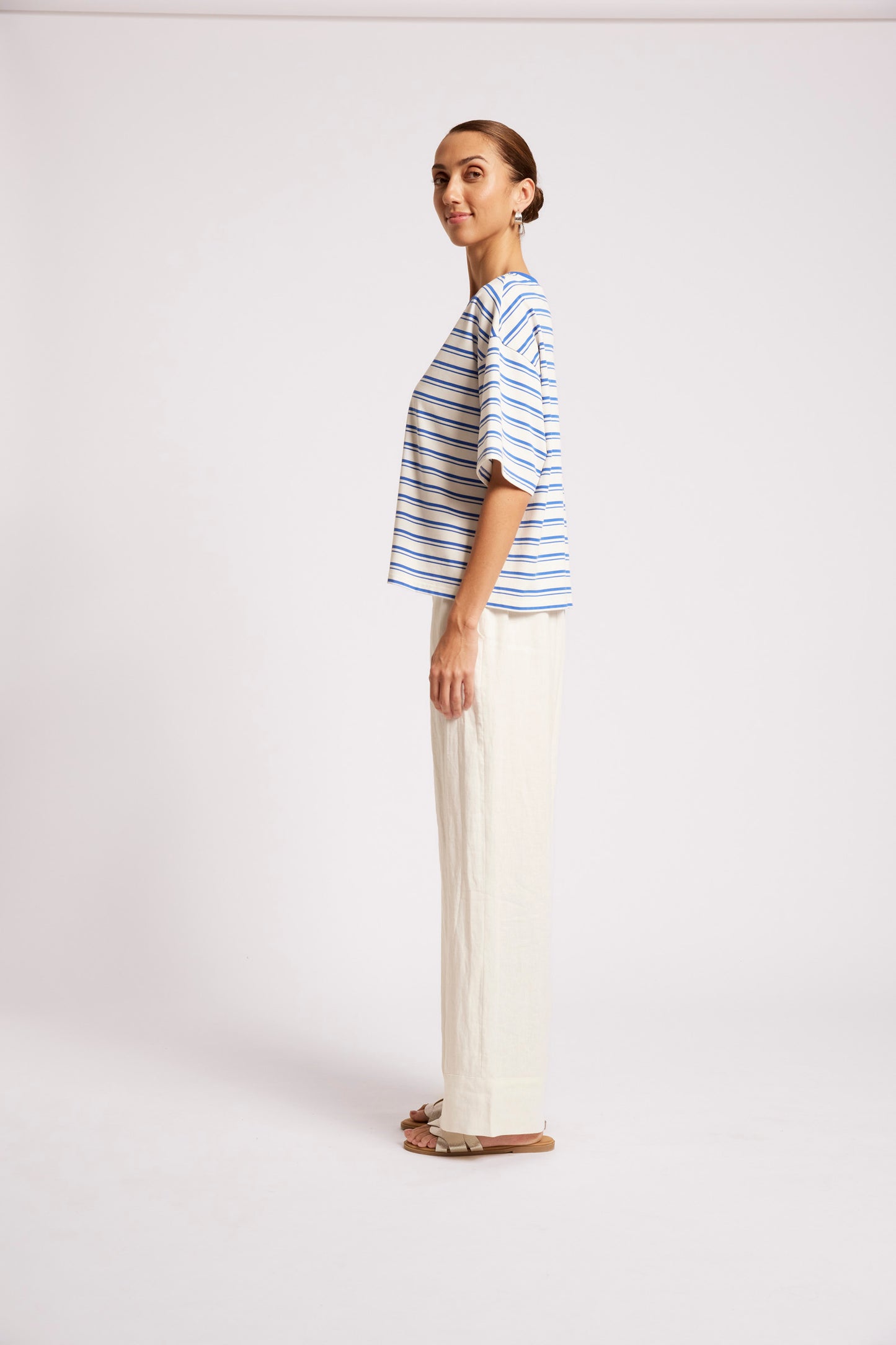 Paloma Striped T-Shirt, Azure