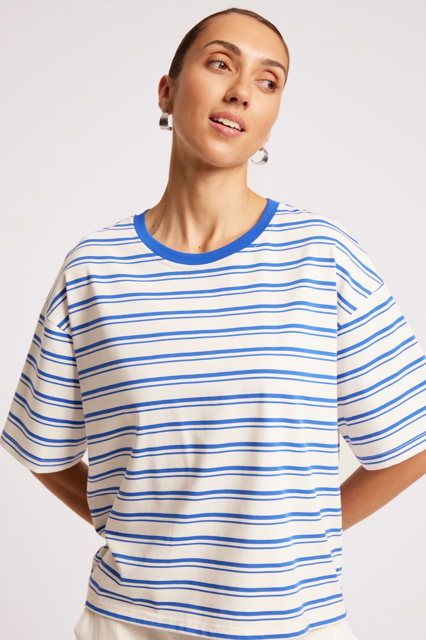 Paloma Striped T-Shirt, Azure