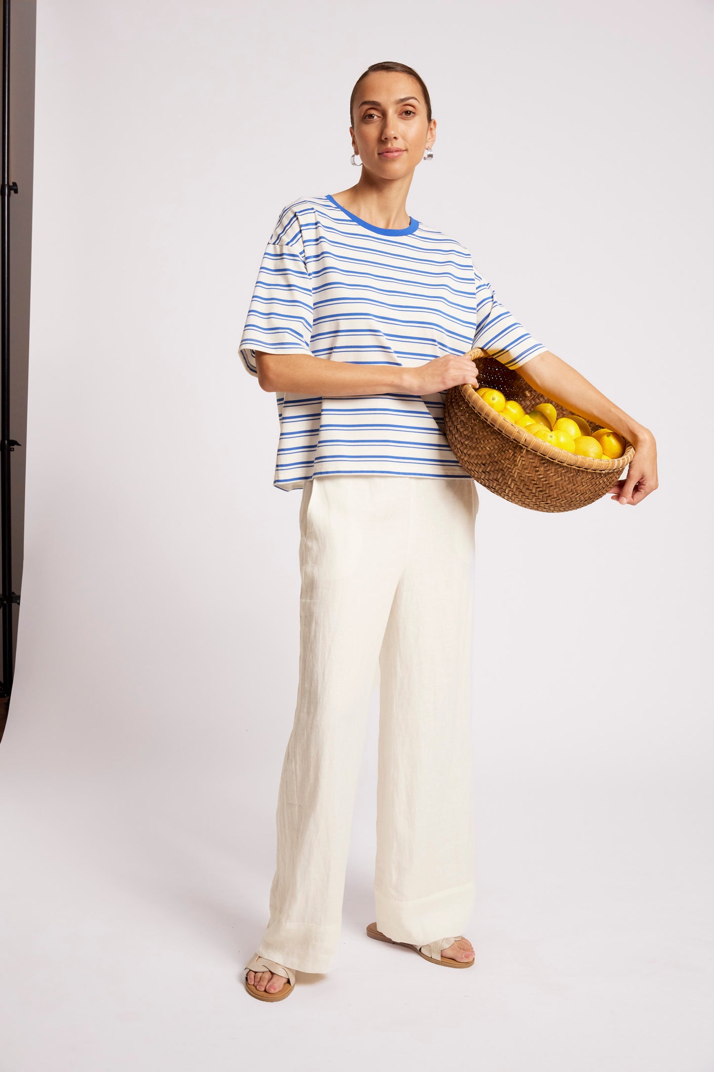 Paloma Striped T-Shirt, Azure
