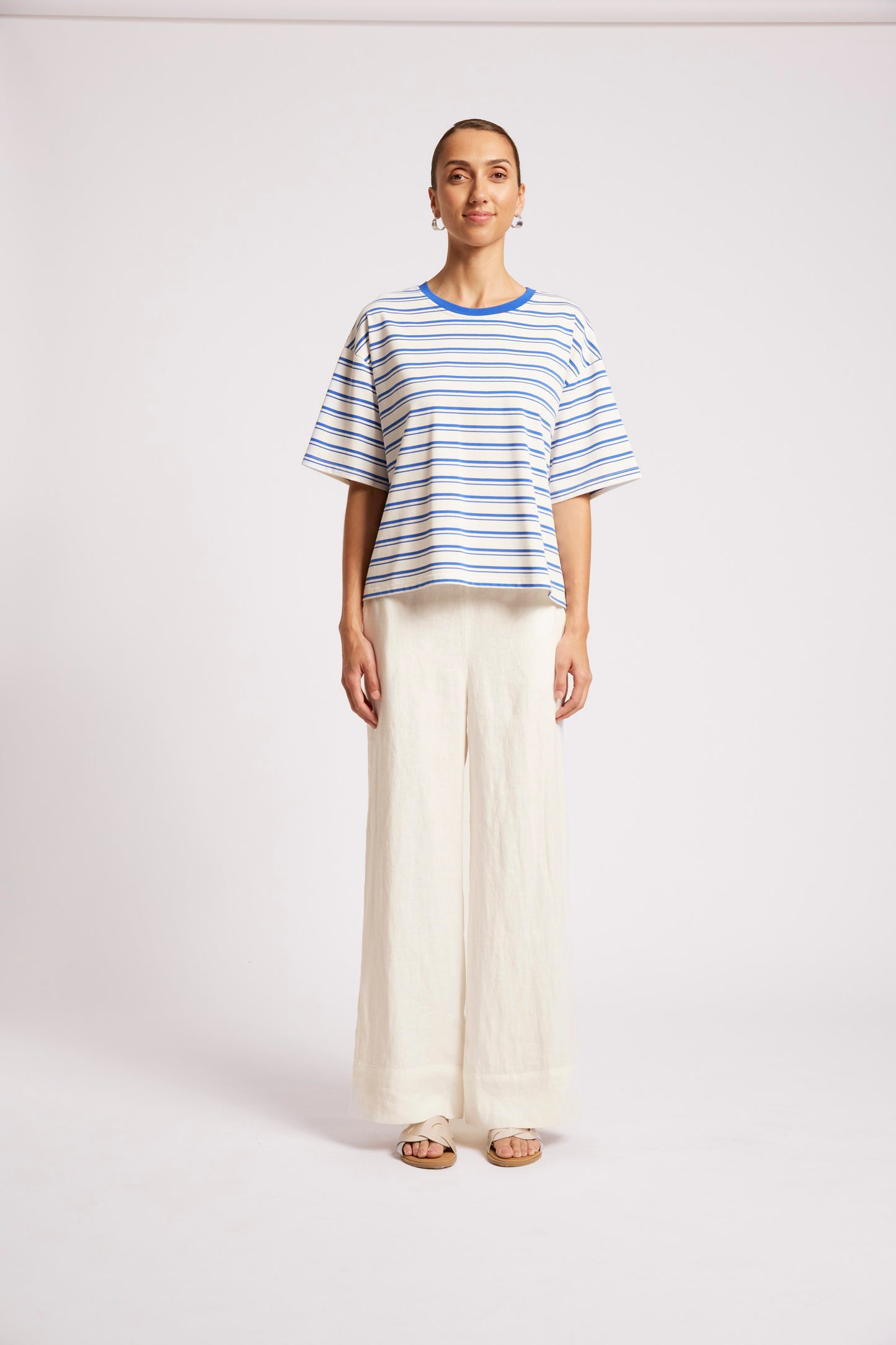 Paloma Striped T-Shirt, Azure