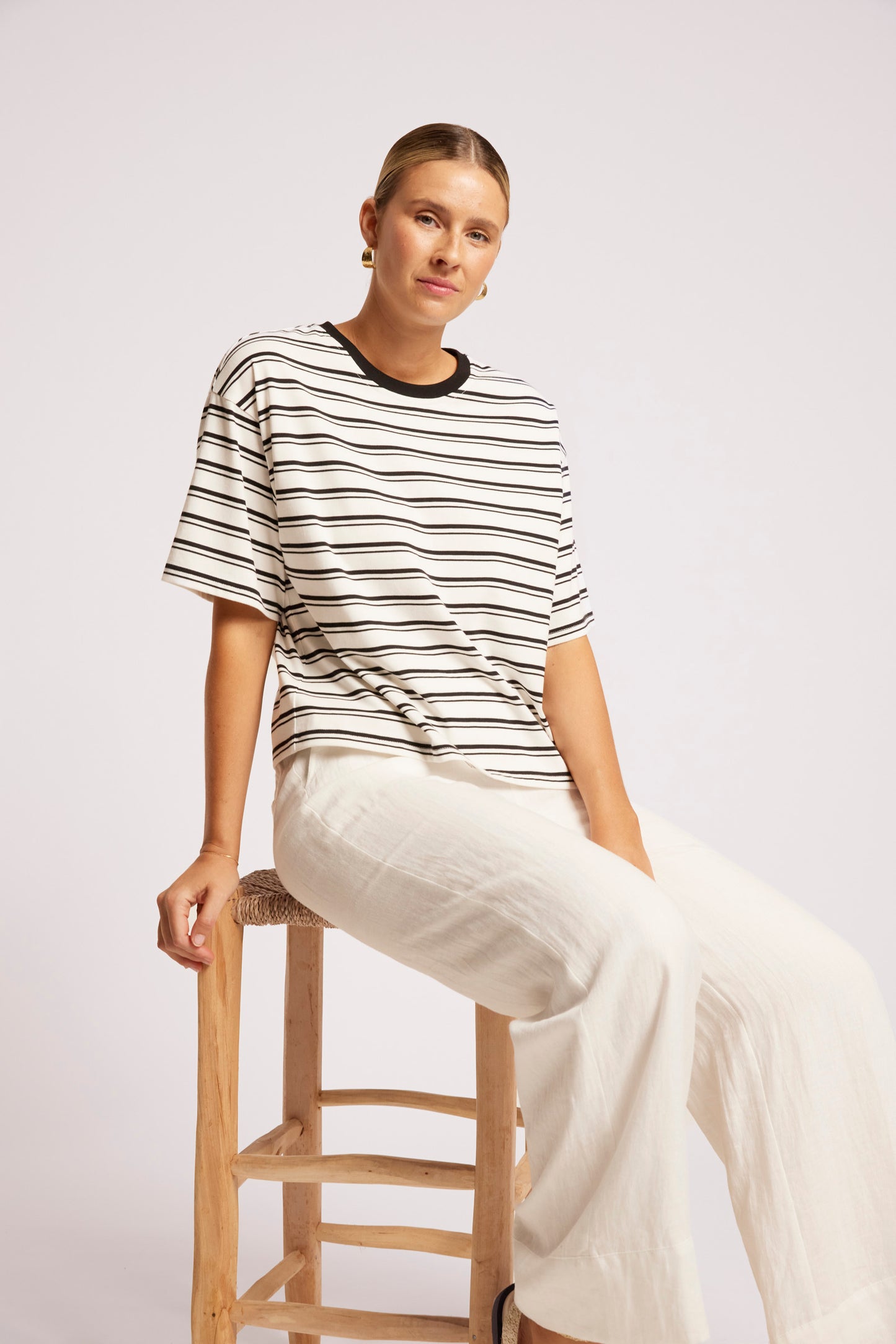 Paloma Striped T-Shirt, Black