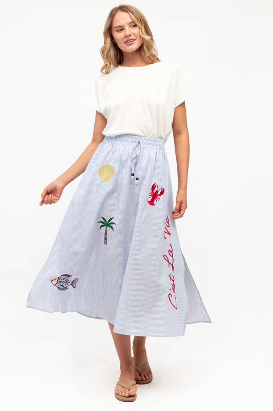 Marinere Embroidered Skirt