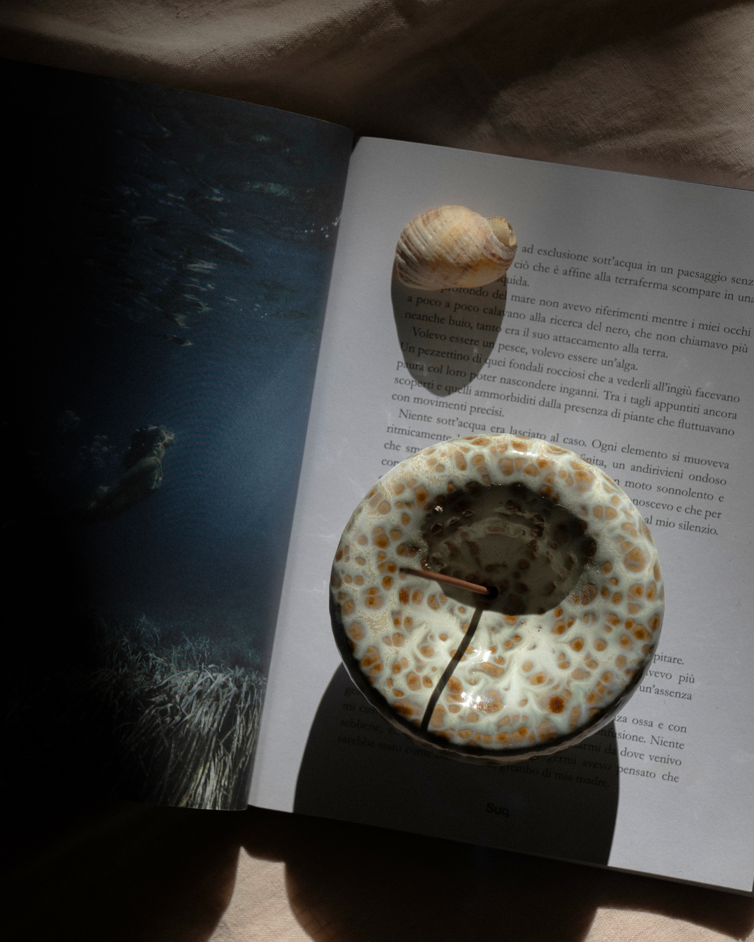The Vessel Incense Holder, Seafoam